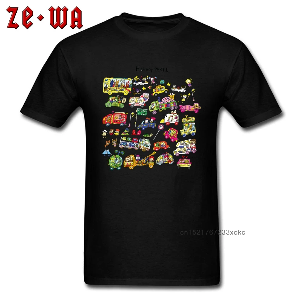 Игрушечная футболка с изображением автомобиля мультяшная для мужчин забавные