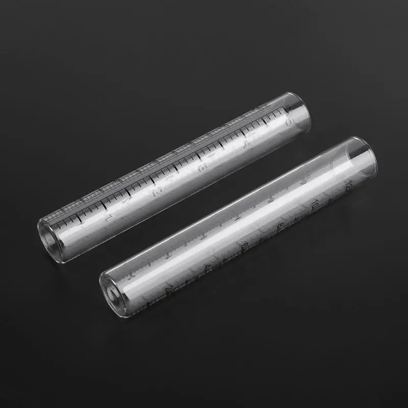

2Pcs Clear Capacity Glass Rain Gauge Replacement Tube Outdoor Garden Yard Home 34YF