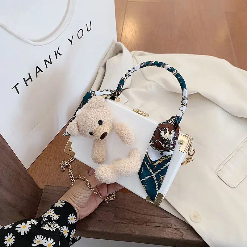 

Дизайнерская сумка с надписью для женщин, Роскошный Ретро саквояж, маленькие квадратные мессенджеры на цепочке для девушек, портмоне на пле...