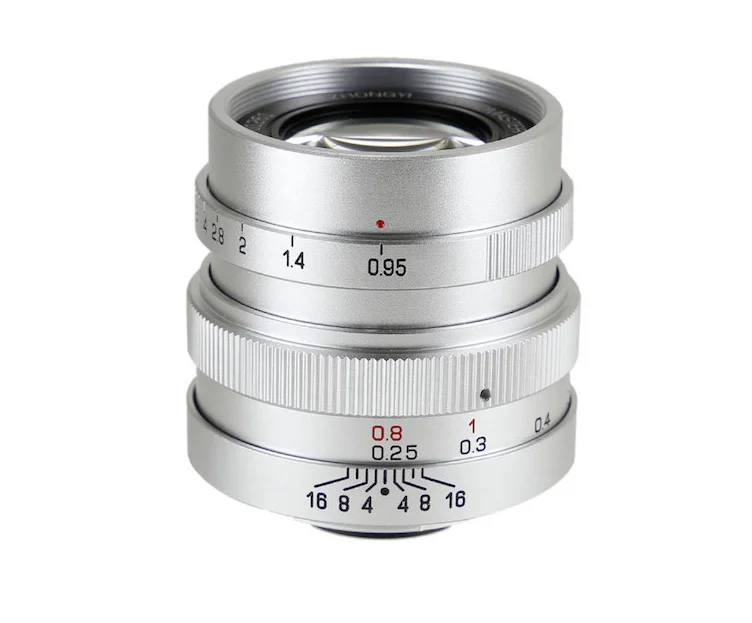 Mitakon Zhongyi Speedmaster 25 мм f/0 95 для Micro Four Thirds M43 MFT M4/3 Panasonic Olympus Camera GH4 OM D EM1 серебристая