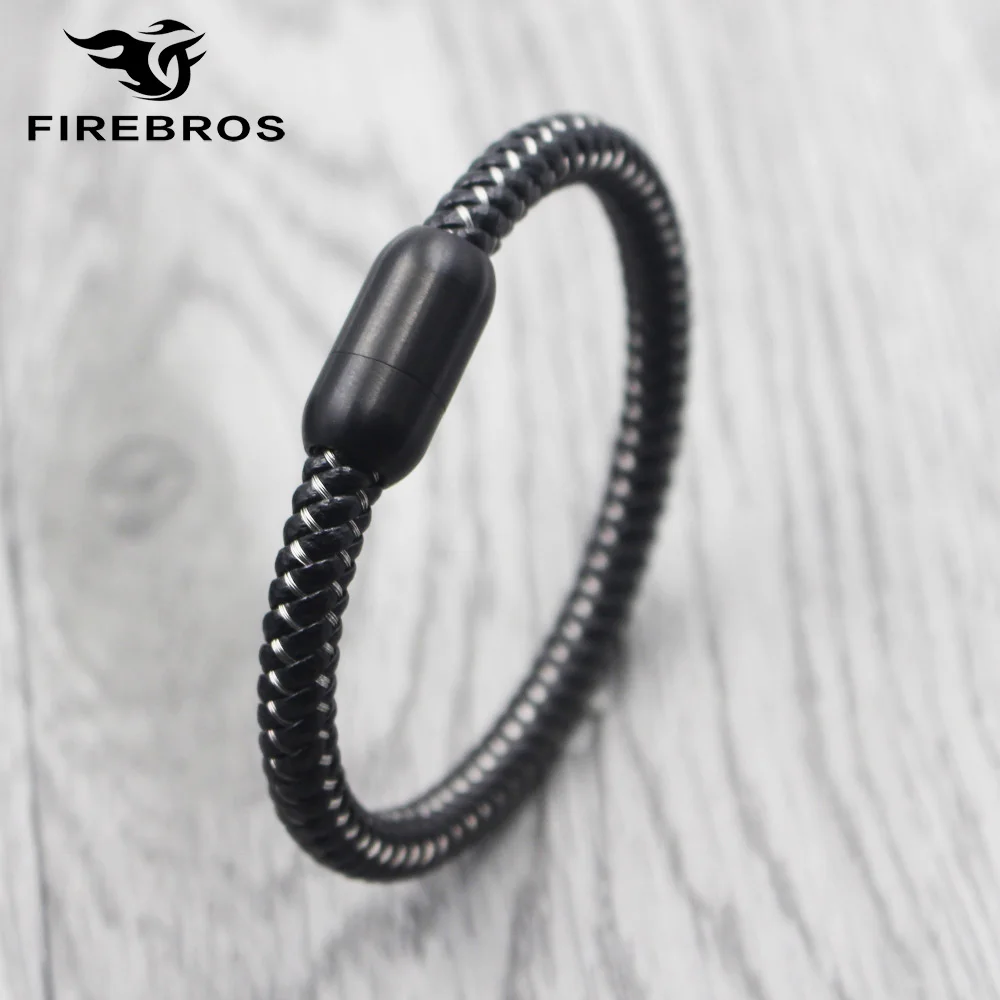 Браслет из натуральной кожи с магнитной застежкой 316L|Браслеты шармами| |