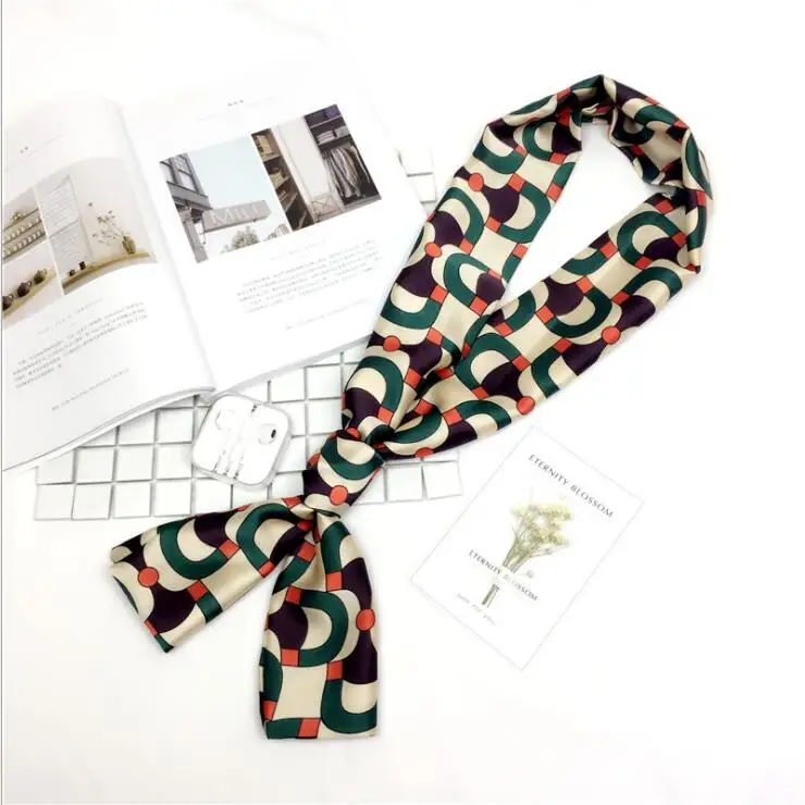 Элегантный женский квадратный шелковый атласный шарф на ощупь Летний Новый