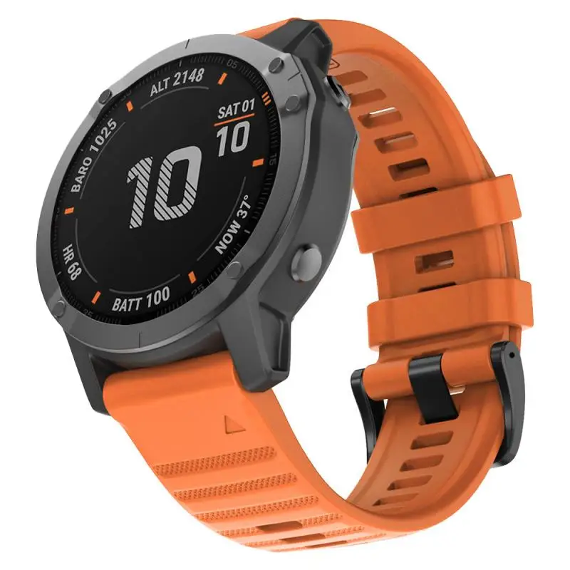 Ремешок силиконовый для наручных часов Garmin Fenix 6X 6 Pro 22 мм|Смарт-аксессуары| |