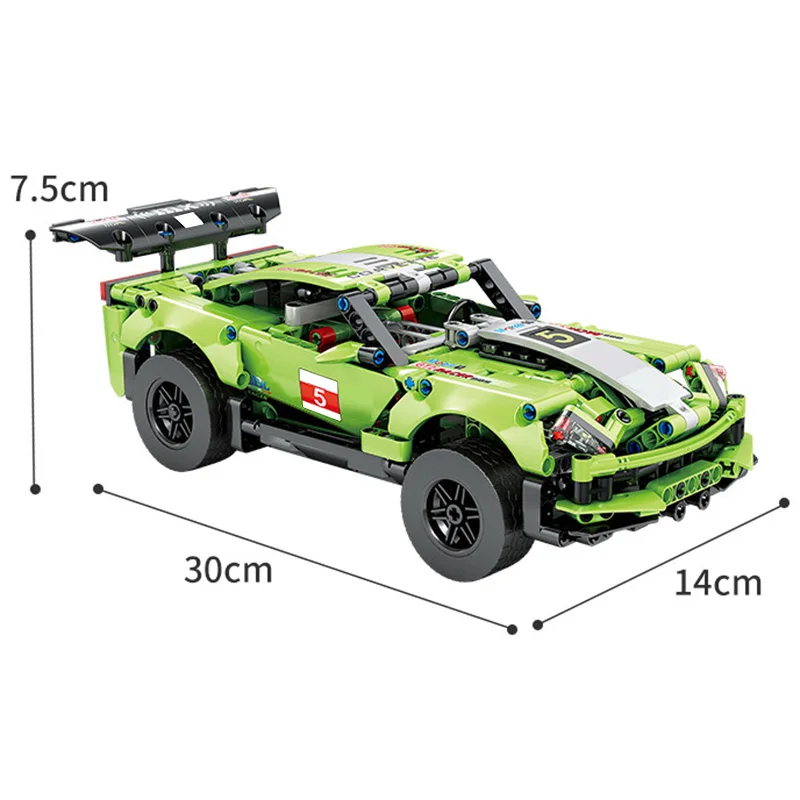 

501 Piece Bricks ZR1 Racing Car Technic City Model Building Blocks Boys Birthday Gift Kids Toys For Children