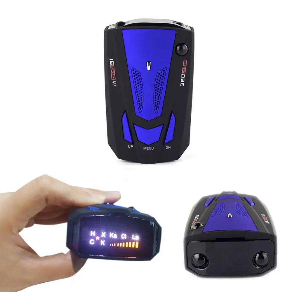 16 полосный автомобильный радар детектор скорости 360 градусов голосовые