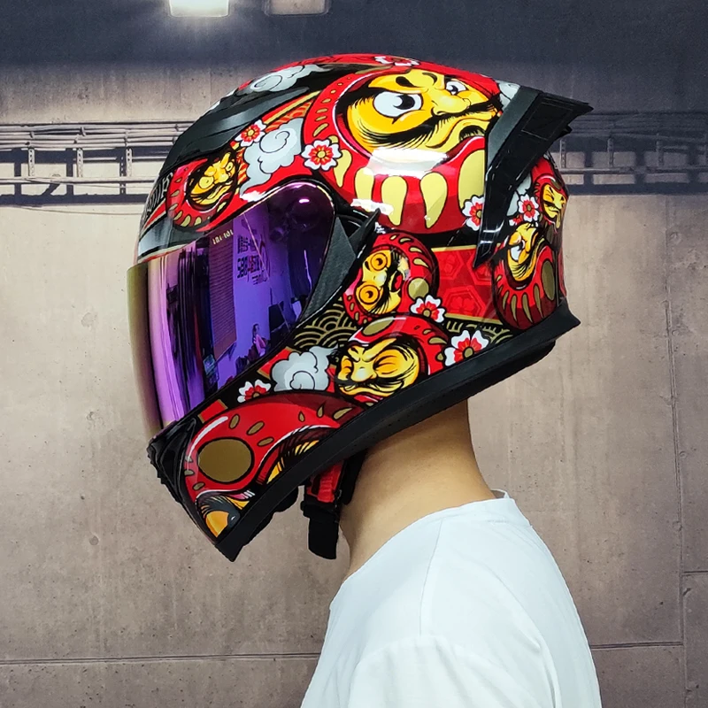 Полный гоночный шлем DOT серии Capacete Casco Мотоцикл Персональный угловой мотокросс