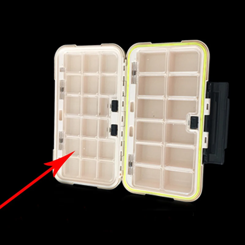 24 отсеков двухслойная новая пластиковая коробка для рыболовных снастей