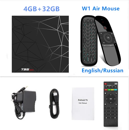 4GB32GB Add W1 4 Гб ram 64 Гб rom 6K Smart tv BOX Android 9,0 T95 MAX Allwinner H6 четырехъядерный 2,4G Wifi Youtube 16G/32G T95MAX телеприставка - Цвет: 4GB32GB Add W1