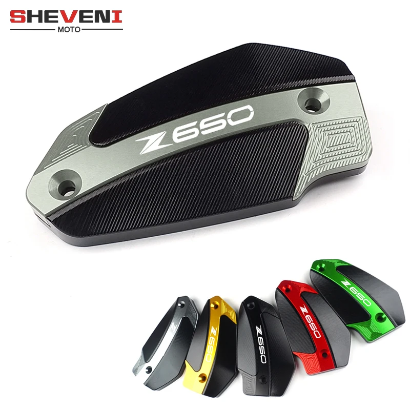 

For KAWASAKI Z650 Z 650 2017 2018 2019 CNC Aluminum Front brake fluid reservoir cover cap Motorcycle Accessories Green with logo