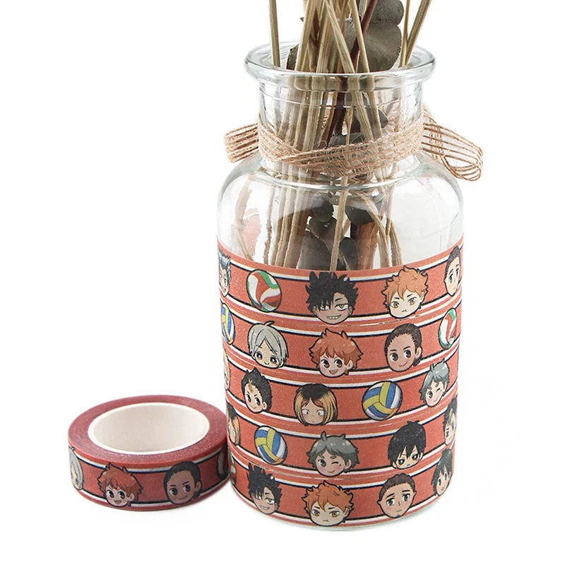 

Haikyuu! 15mmx5m Funny Cartoon Anime Volleyball Washi Tape Paper Diy Decorative Adhesive Tape Stationery Masking Tapes Supplies