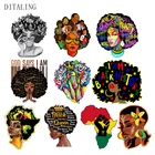 Термонаклейка для одежды Black Girl, термонаклейка с африканскими корнями, Черная Королева, меланин