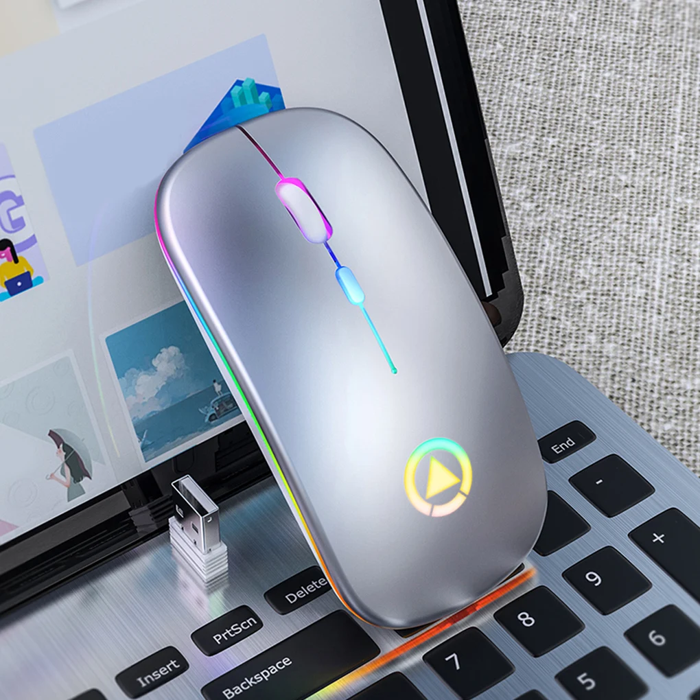 wireless mouse bluetooth rgb rechargeable mouse wireless computer silent mause led backlit ergonomic gaming mouse for laptop pc free global shipping