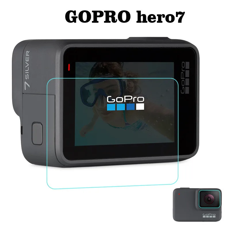 Для GOPRO 9 Hero7 Hero5 GO Pro Hero 7 5 черный серебристый объектив для камеры задняя защитная
