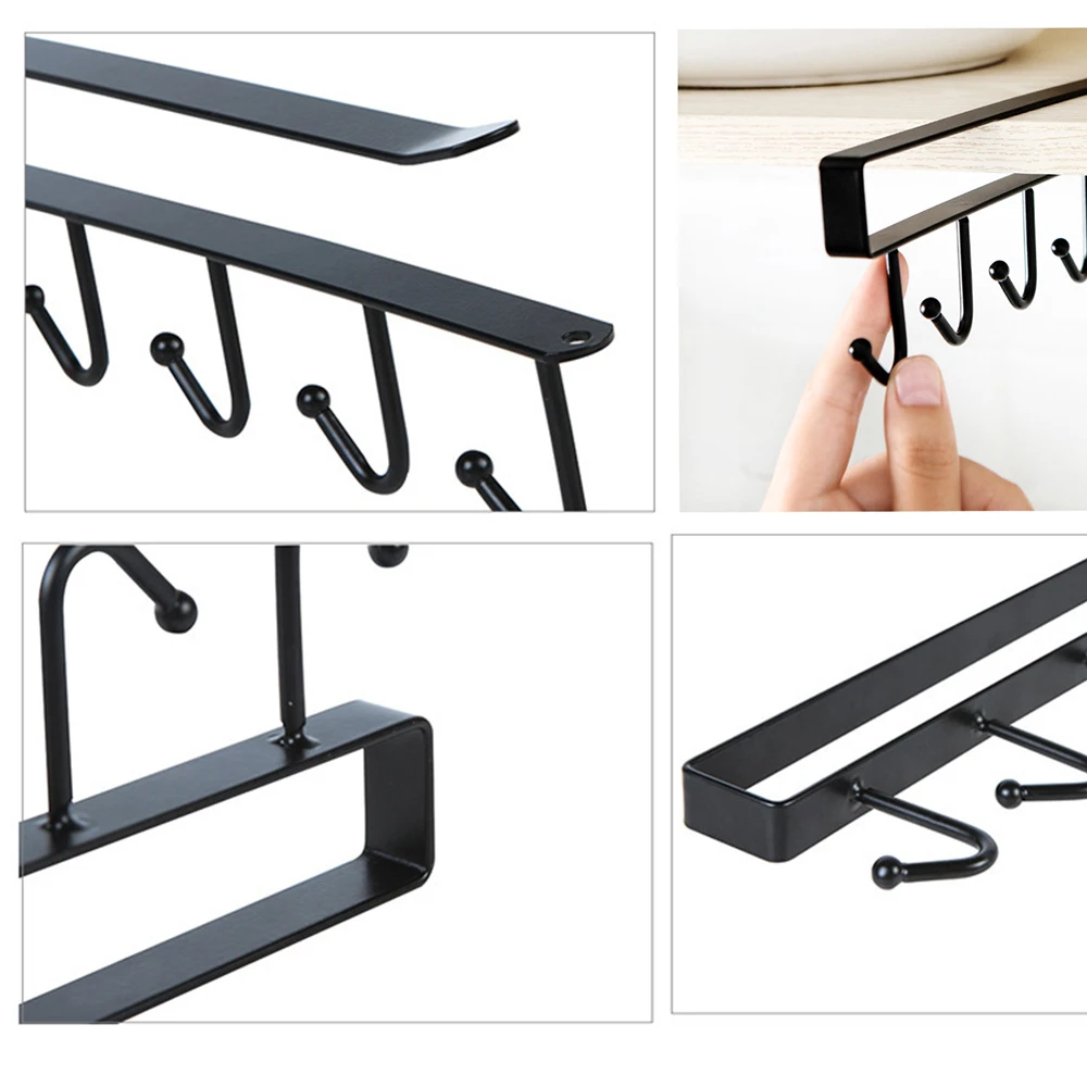 Подвесная железная вешалка для чашек 6 крючков | Дом и сад