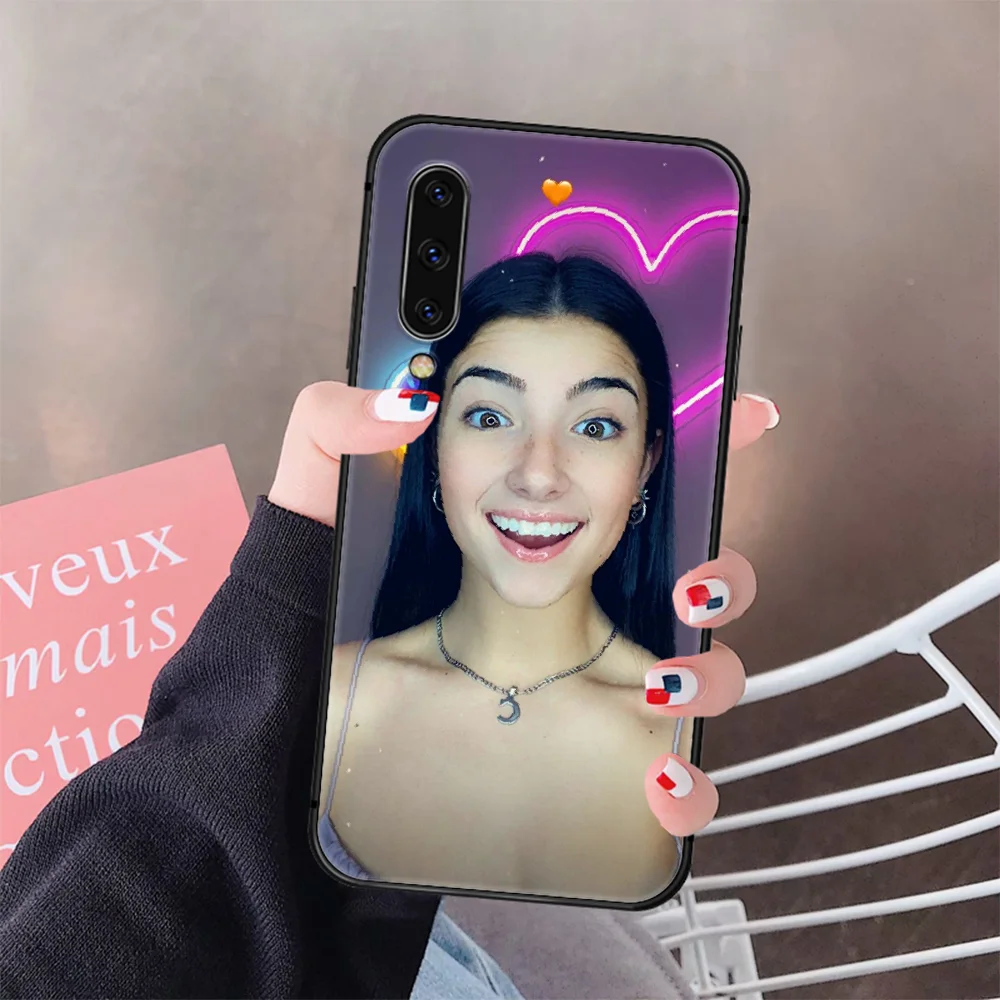 

Charli Damelio Phone Case Cover For Samsung Galaxy A10 A20 A30 E A40 A50 A51 A70 A71 J 5 6 7 8 S black Funda Trend Bumper