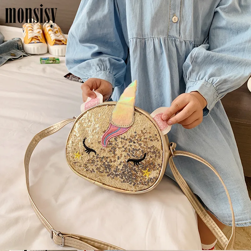 Кошелек Monsisy детский блестящий с единорогом Подарочный для мелочи 2021 | Багаж и