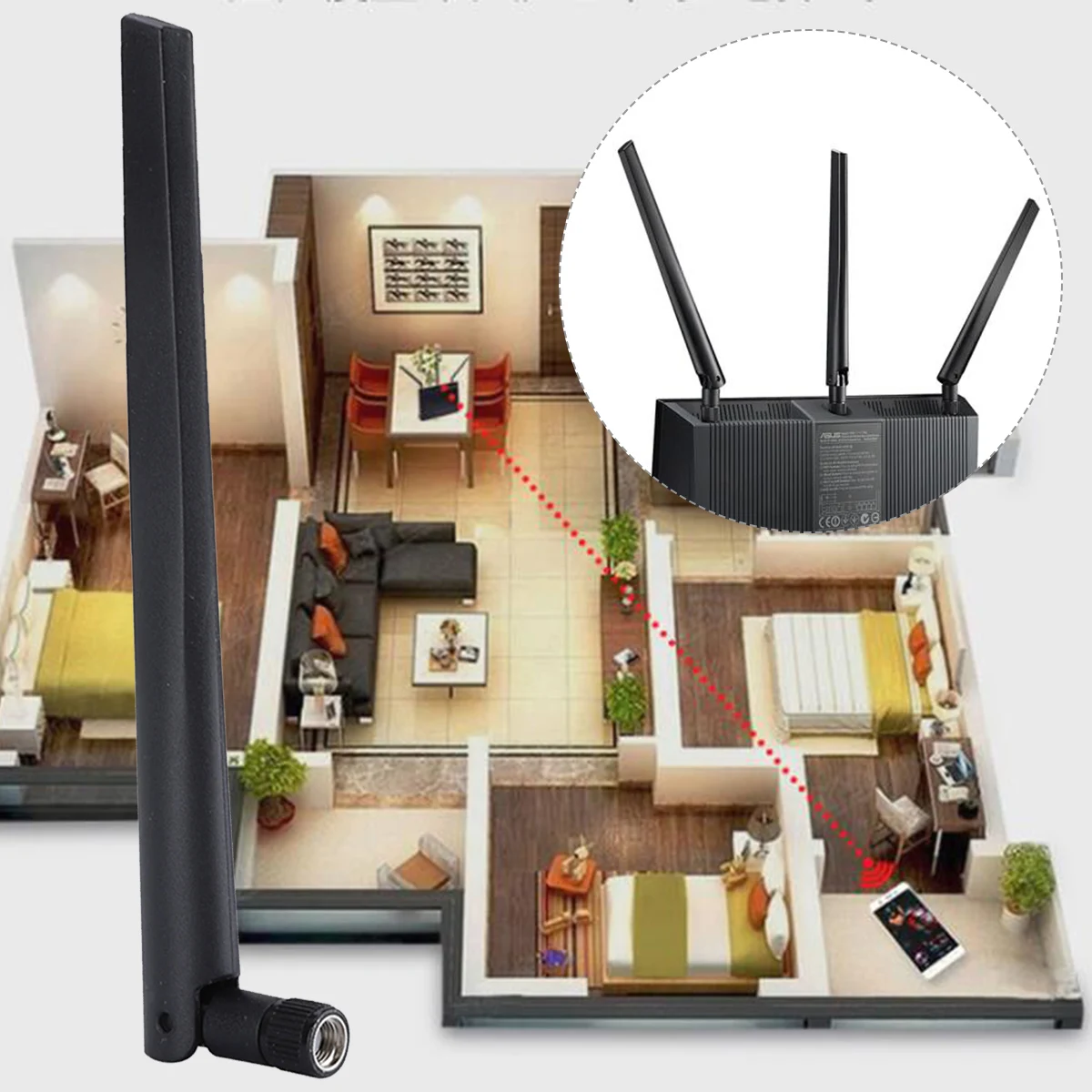 3 шт. беспроводные антенны для Wi Fi роутеров|Антенны связи| |