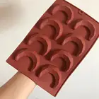 Силиконовая форма в форме Луны для мусса, 3D Алмазный десерт, ИД Мубарак, форма для выпечки, форма для мусса, инструменты для торта 16,9x25,4 см