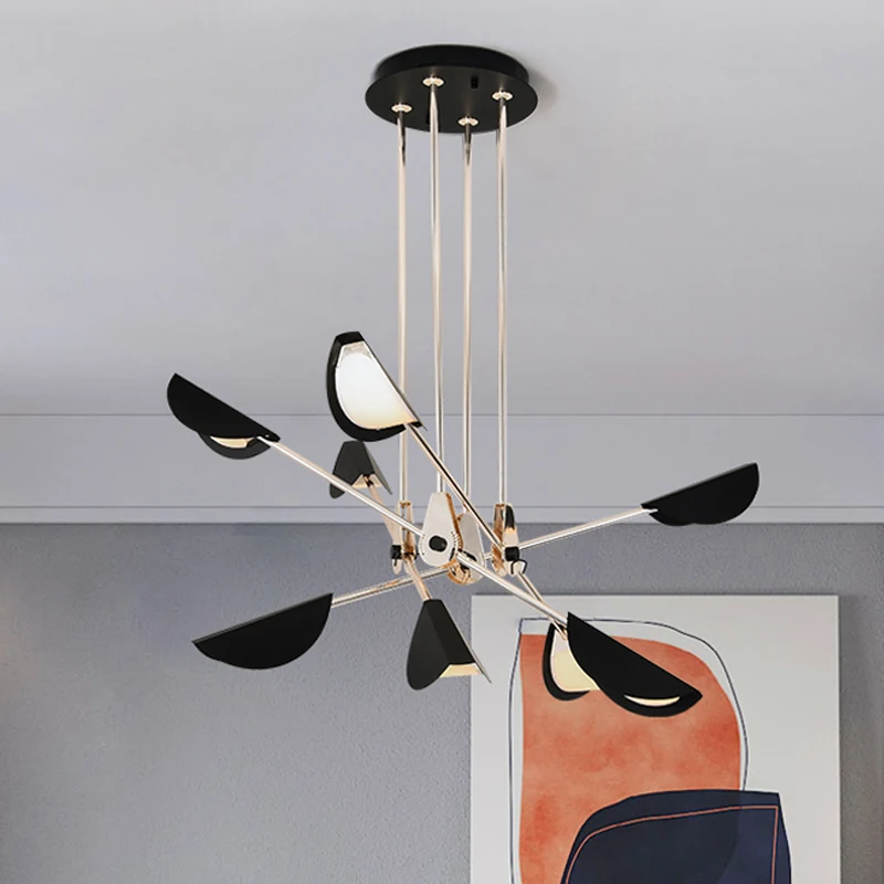 

Скандинавская постмодернизированная люстра, оригинальная Светодиодная лампа в форме спальни, ресторана, дизайнерские светильники для маг...