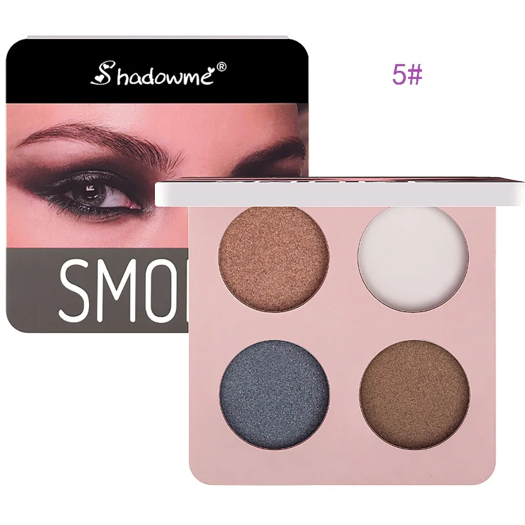 Портативные 4 цвета теней для век трендовые гладкие тени темно синего винно