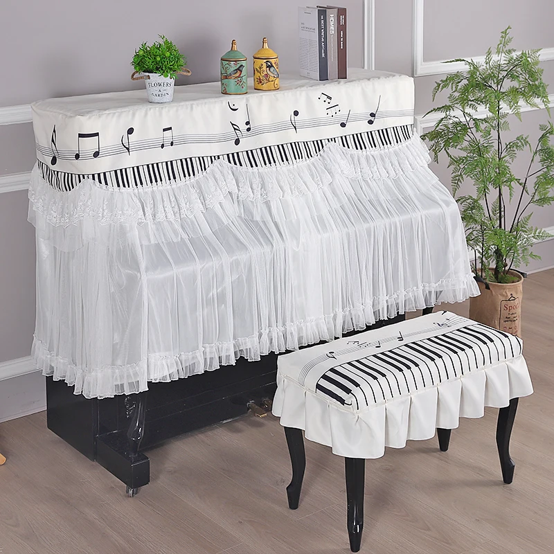 Кружевной чехол для пианино в скандинавском стиле с мультипликационным принтом