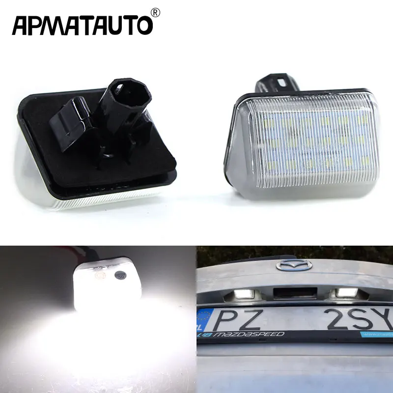 

2 шт., светодиодные лампы для номерного знака Canbus, белые светодиодный Mazda CX-7, CX7, 2007, 2008, 2009, 2010, 2012, CX-5, CX5, 2013, 2014