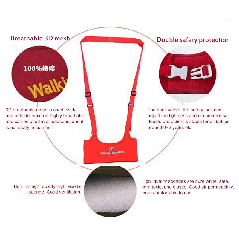 Toddler Baby Walking Harnesses Backpack Leashes For Little Children Kids Assistant Learning Reins Harness Walker Leashes Gear
