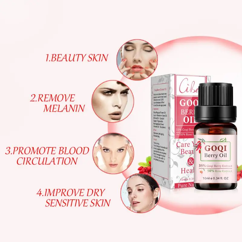 Эфирное масло для лица Lycium Barbarum Rose удаляющее дефекты веснушек осветляющее тонус