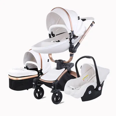 

Purorigin Chinese luxury baby stroller supplier directly sale 3 in 1 high view baby pram carrier