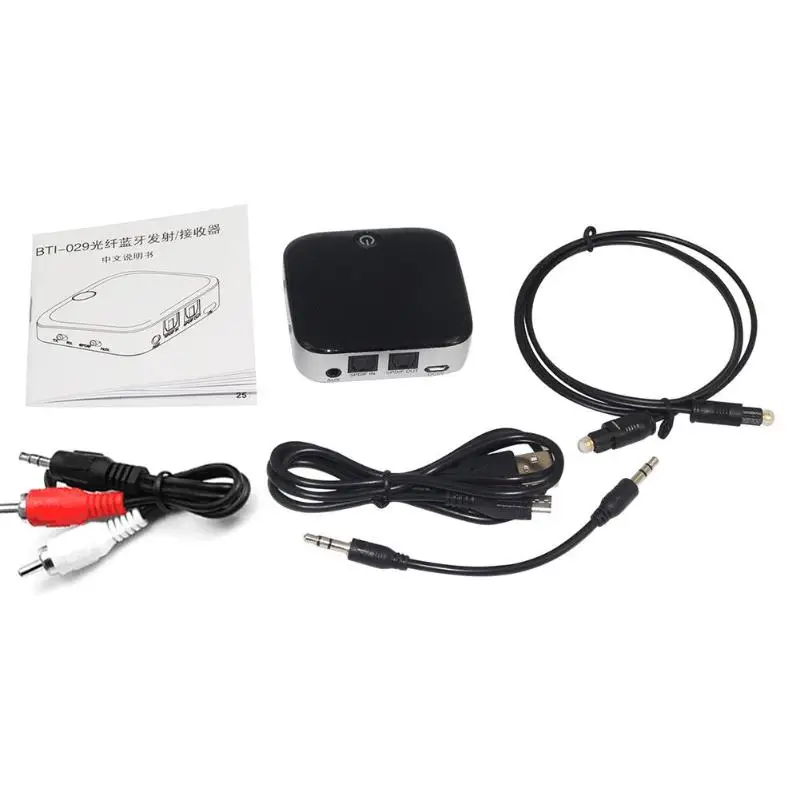 

2 IN 1 BTI-029 Bluetooth 5.0 Audio Transmitter Receiver 3.5mm AUX SPDIF Wireless Bluetooth Adapter for Car and TV/PC