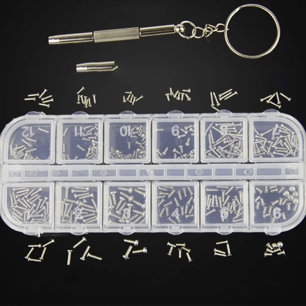 240 шт. набор винтов для ремонта очков с отверткой|Винты| |