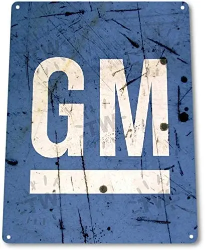 

GM General Motors GMC Chevy Dealer Service Parts Retro Wall Decor Metal Tin Sign 16x12 Inch