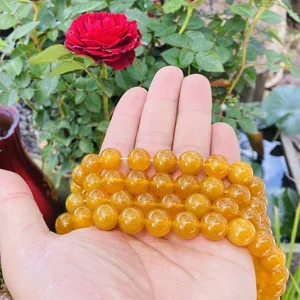 Natural Stone 12mm Smooth Round Yellow Agates beads full strand Natural Stone 12mm Smooth Round Yellow Agates beads full strand