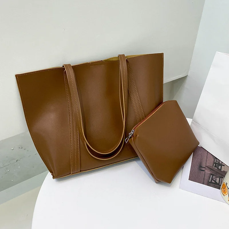 

Вместительная большая сумка для детей и мам, новая однотонная зимняя текстурная женская сумка, удобная портативная сумка через плечо