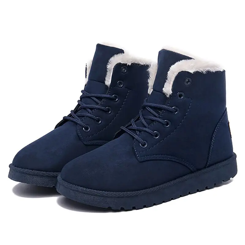 Новые ботильоны для женщин Зимние ботинки Плюшевые теплые зимние Женская зимняя