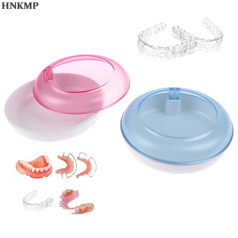 Пластик искусственные накладные зуб Организатор Протез для ванной Box чехол
