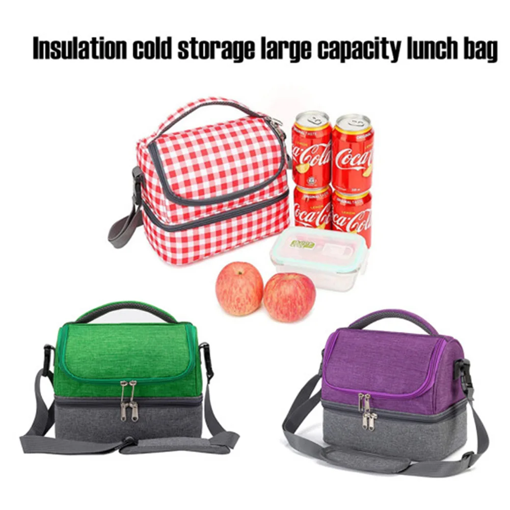 Новая уличная сумка для пикника с двойной молнией изолированная обеда