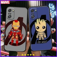 iron man spider man marvel for xiaomi redmi note 10s 10 9t 9s 9 8t 8 7s 7 6 5a 5 pro max soft black phone case