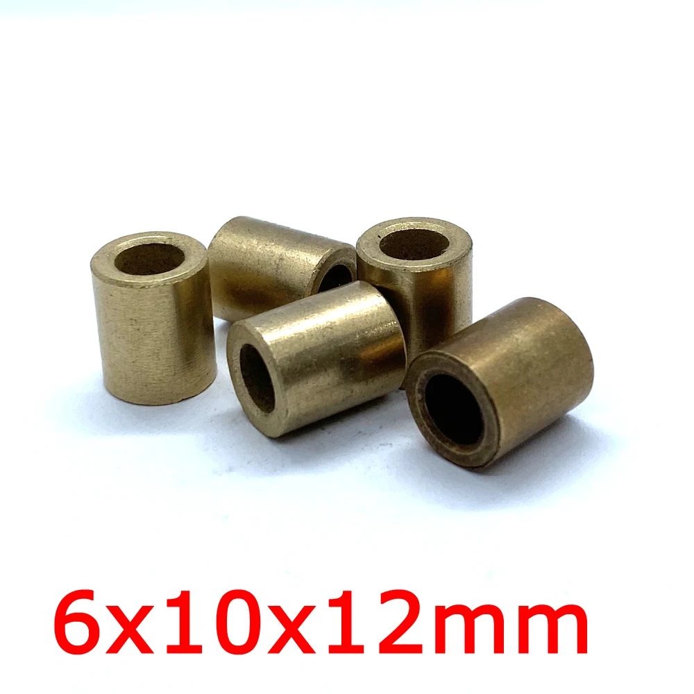 6x10x12 мм 6 Шпиндельный масла Спеченная цилиндрическая бронзовая втулка медный