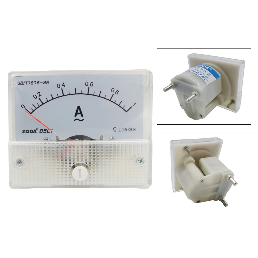 

1PC 85L1-A 50/5A 100/5A 200/5A 400/5A AC Analog Meter Panel Current Ammeter Gauge Use WIth Current Transformer 64*56MM Amp Meter