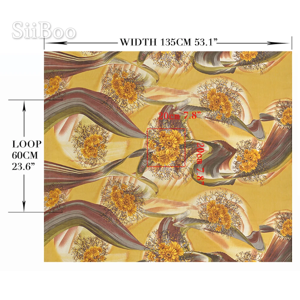 Французская элегантная Хризантема с цветочным принтом дышащая 100% натуральный