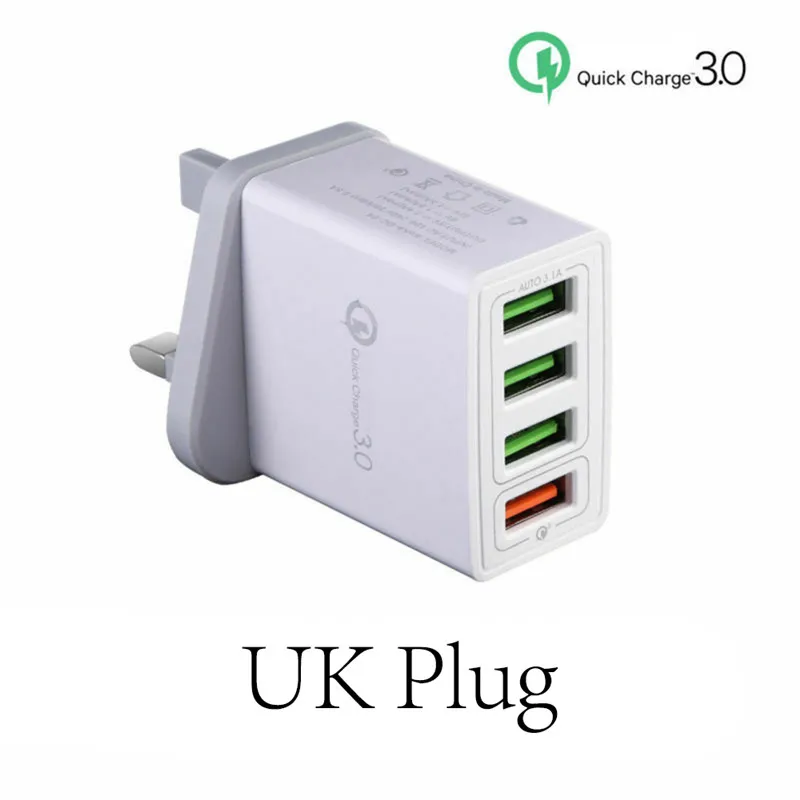 Быстрая зарядка 3 0 настенный телефон Зарядное устройство 4 Порты и разъёмы USB с