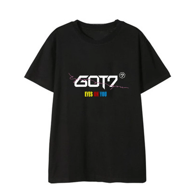 Kpop GOT7 глаза на вас 2018 альбом рубашки Уличная Повседневная Свободная футболка
