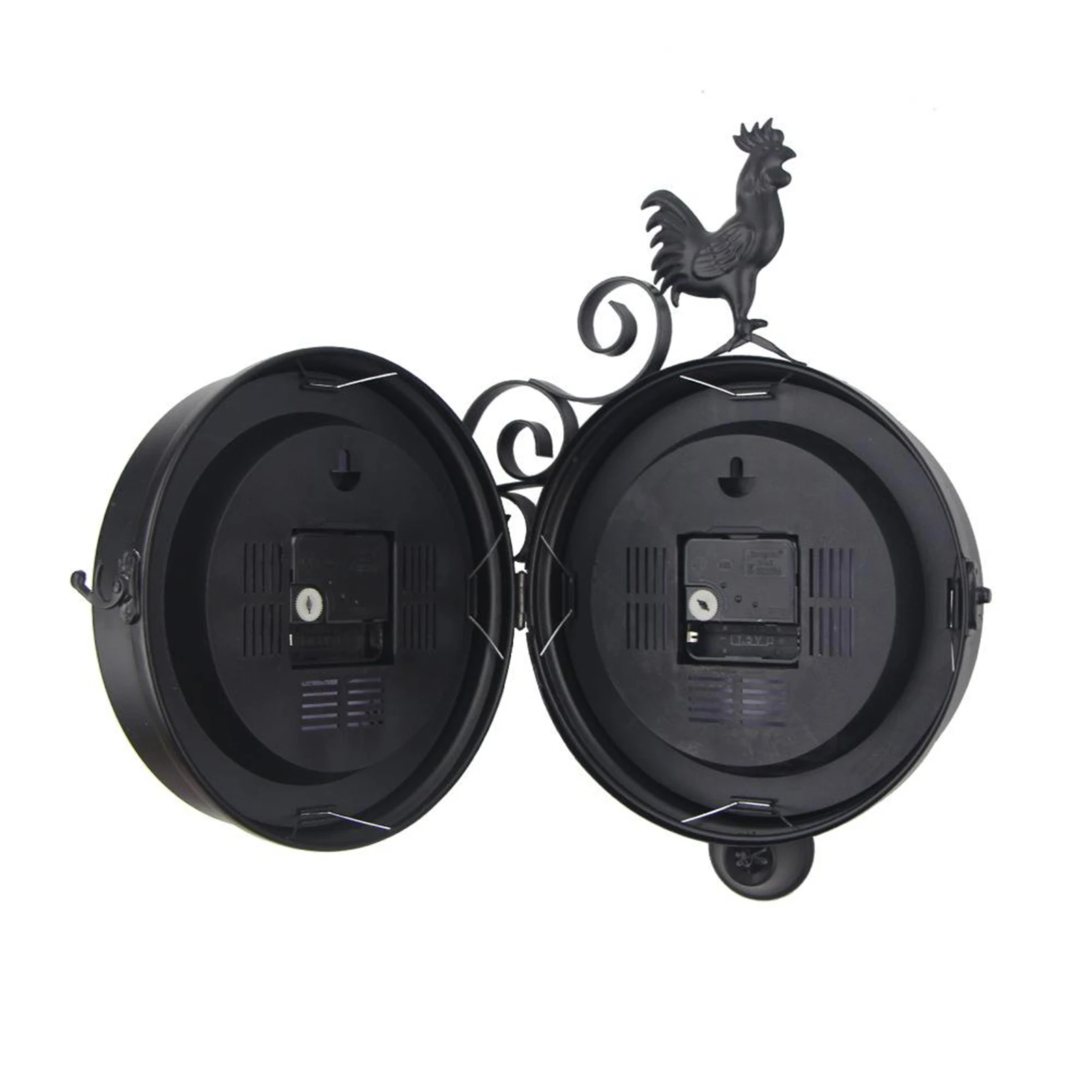 

Double Sided Wall Clock Station Clock Circle Station Wall Side Hanging Clock