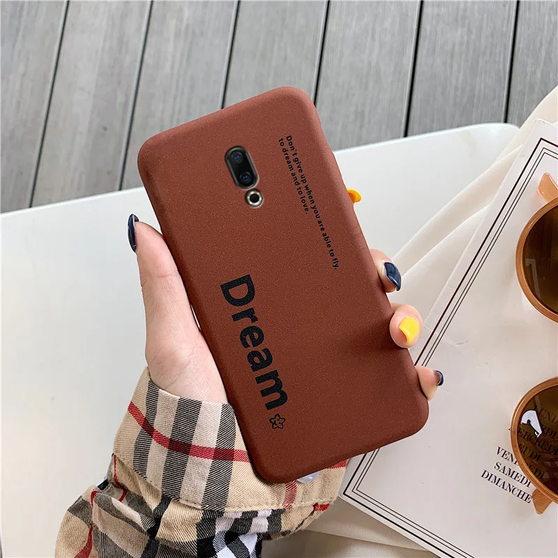 Матовый чехол grit с надписью для Meizu 16 16x16th plus m6s mx mx6 mx5 e3 e2 m3e m6 m5 m3 note m5s коричневый в