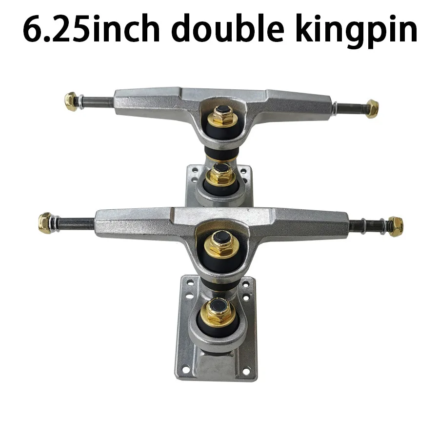 6.25inch Double Deck Land Surfing Skateboard Trucks Gravity Center Pillar Nail SHR High Rebound Shock Absorber Surfskate Bridge