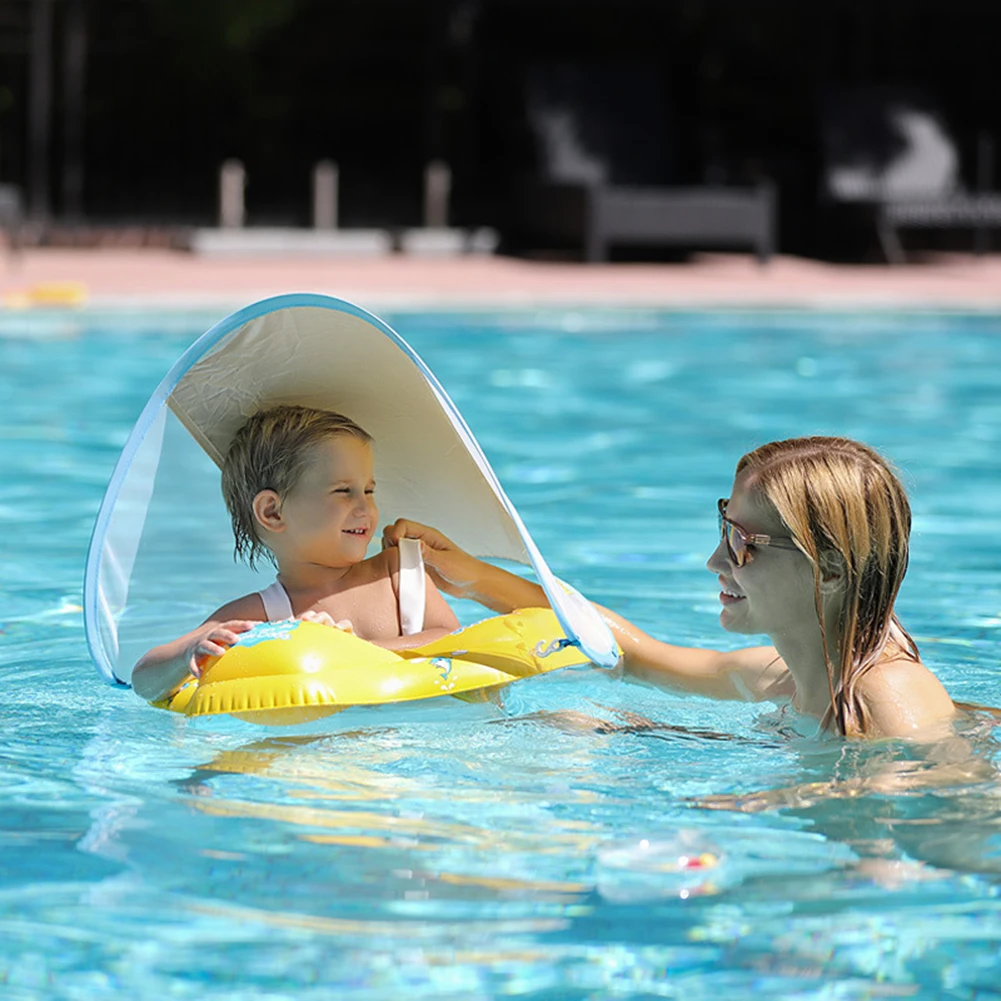 

Детские Кольца для плавания, защита от солнца, надувной бассейн, детские игрушки для водных вечеринок, защита от солнца для детей