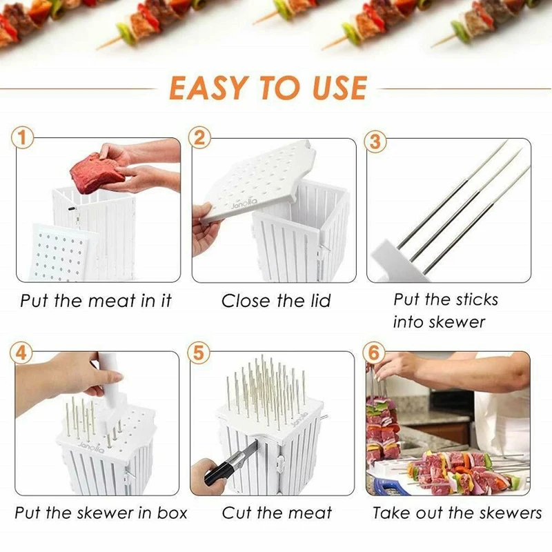 

36 Holes Meat Skewer Barbecue Kebab Maker Bbq Grill Skewer Machine