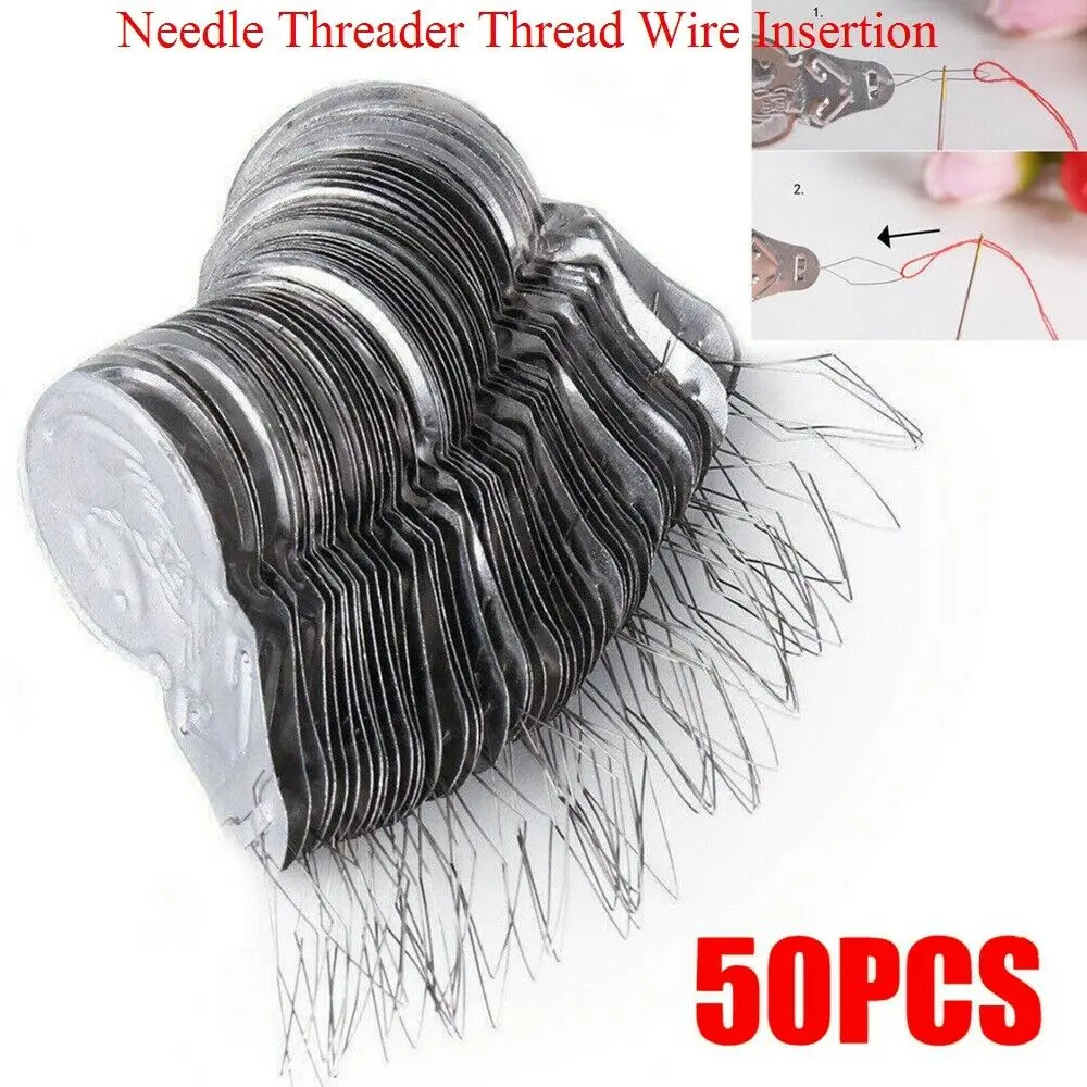 50 шт. Нитевдеватель для шитья инструмент вставки проволоки ручного