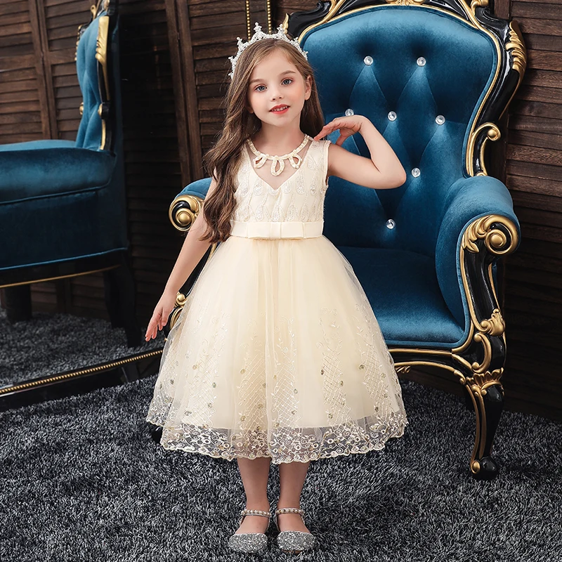 Princess Party Dress for Girls Infant Lace Children Bridesmaid Elegant 2020 Kids Tutu Birthday Girl baby Clothes | Детская одежда и